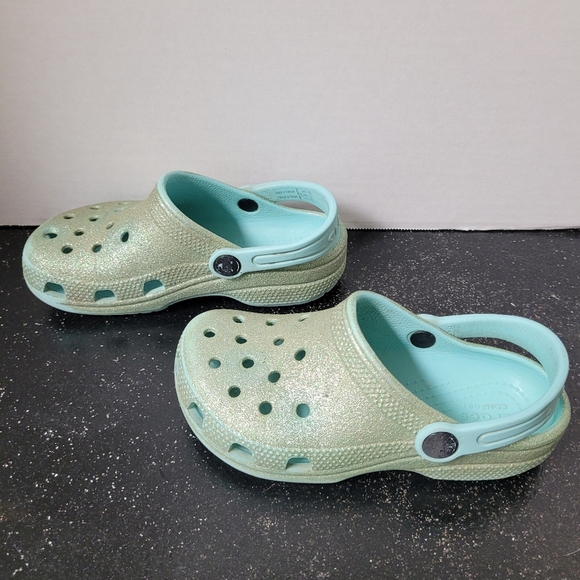 Crocs Blue Glitter Clogs - Picture 5 of 8